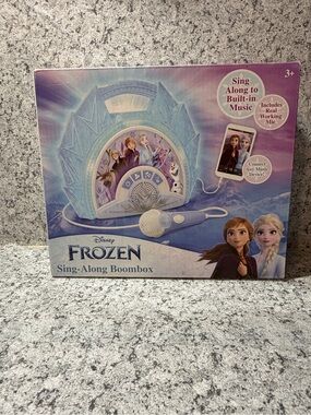 Disney Frozen Sing-Along Boombox with Real Working Microphone-Karaoke. NIB